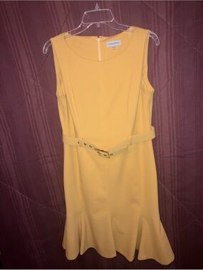 Calvin Klein Yellow Dress, Size 10
